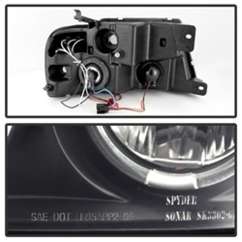Spyder Ford F150 04-08 Projector Headlights Version 2 LED Halo LED Blk Smke PRO-YD-FF15004-HL-G2-BSM 5078421