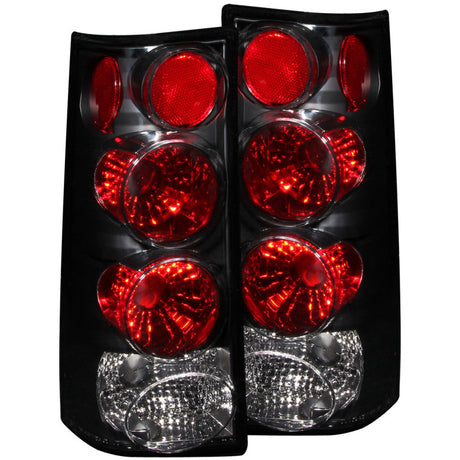 ANZO 1996-2002 Gmc Savana Taillights Black 211148