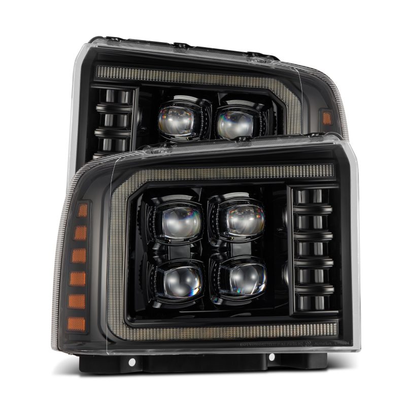 AlphaRex 05-07 Ford Super Duty/Excursion NOVA-Series LED Projector Headlights Alpha-Blk w/Activ Ligh 880318