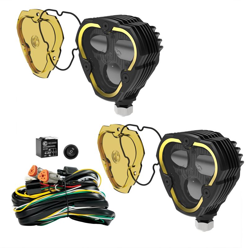 KC HiLiTES FLEX ERA 3 Dual Mode SAE Fog Lights - 2-Light Master Kit 284