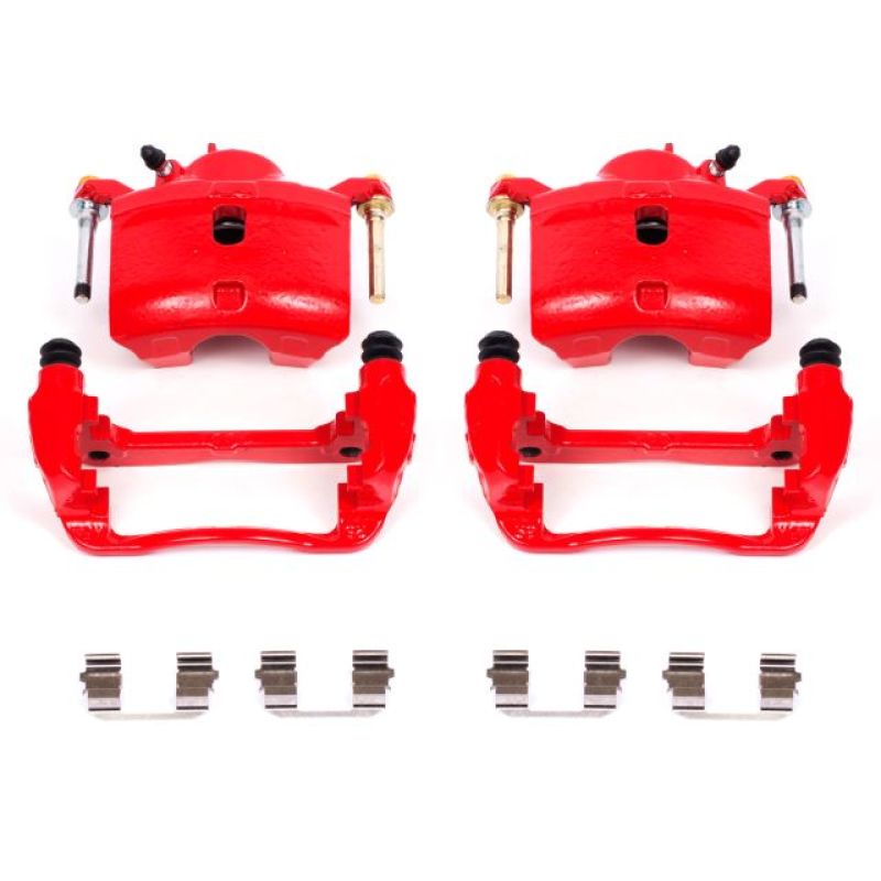 Power Stop 13-15 Acura ILX Front Red Calipers w/Brackets - Pair S2660