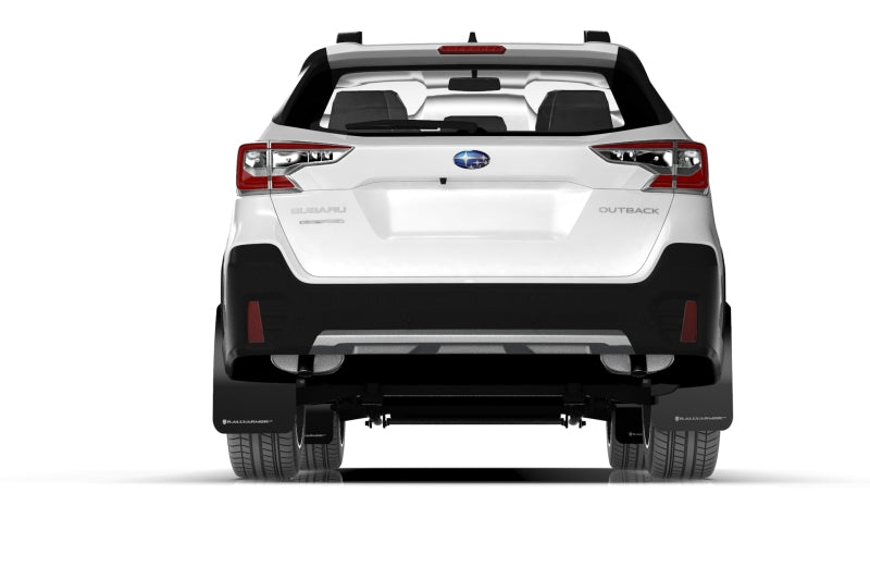 Rally Armor 20+ Subaru Outback UR Black Mud Flap w/ Silver Logo MF66-UR-BLK/SIL