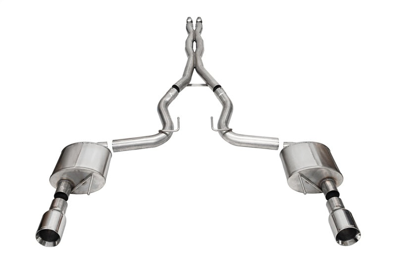 Corsa 2024 Ford Mustang GT Xtreme CatBack Exhaust Sys 3.0in Dual Rear Exit w/4.5in Straight Cut Tips 21251