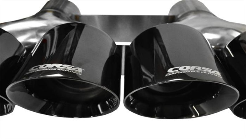 Corsa 15-15 Chevrolet Corvette 6.2L V8 Quad 45in Polished Black Pro-Series Tip Kit 14062BLK