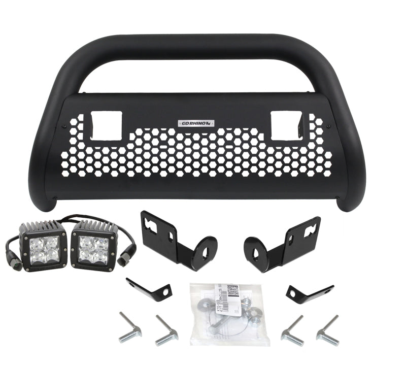 Go Rhino 05-15 Toyota Tacoma RC2 LR 2 Lights Complete Kit w/Front Guard + Brkts 55522T