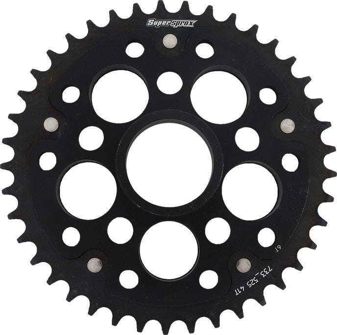 SUPERSPROX Rear Stealth Sprocket Alu/Stl 41t-525 Blk Duc RST-733525-41-BLK