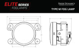 Diode Dynamics Elite Series Type M Fog Lamps - White (Pair) DD5130P
