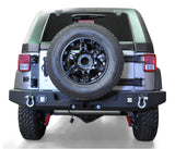 DV8 Offroad 07-18 Jeep Wrangler JK Full Length Rear Bumper w/ Light Holes RBSTTB-11