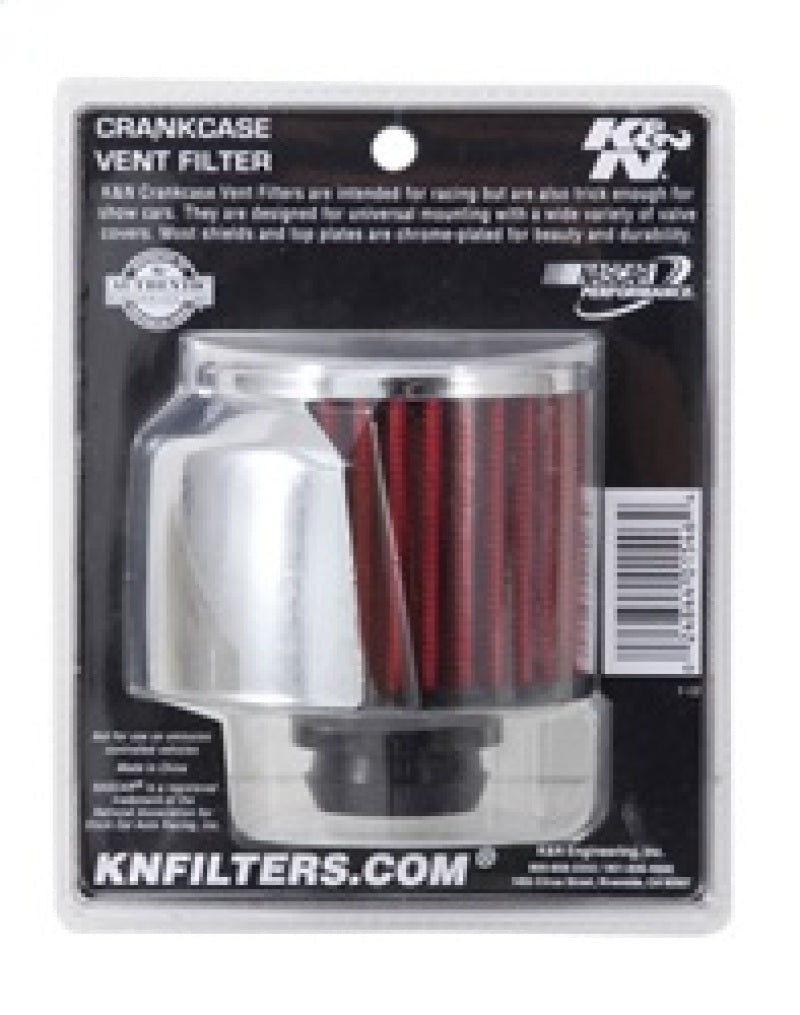 K&N 1in Flange L x 3in OD x 2.5in Height Clamp On Crankcase Vent Filter 62-1516