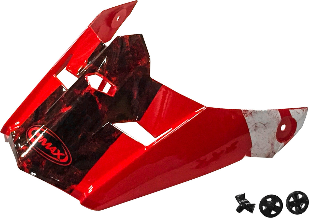 GMAX Visor W/Screws Dominant Mx-46 Red/Black/White Md-2x G046892
