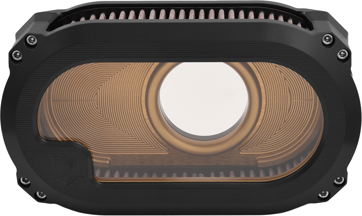 KENS FACTORYNxt Lvl M8 Air Cleaner W/Glass Black W/GoldNXT-01BG