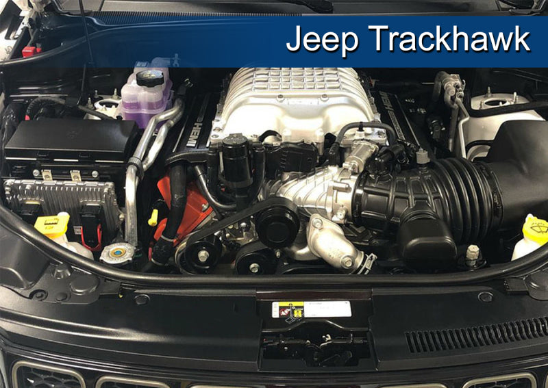J&L 15-23 Dodge Hellcat/Demon 6.2L Hemi Passenger Side Oil Separator 3.0 - Black Anodized 3060P-B