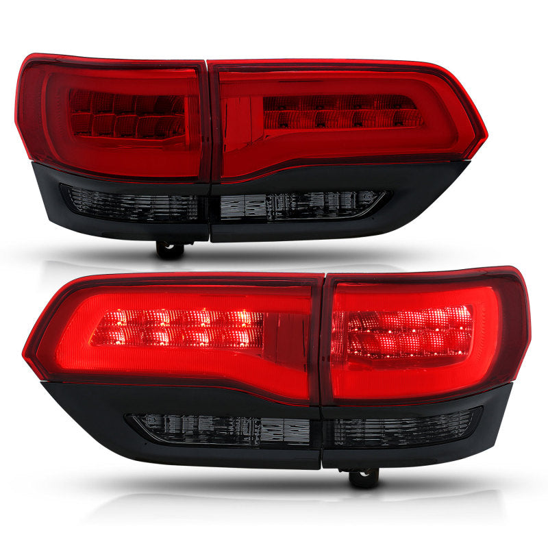 ANZO 2014-2016 Jeep Grand Cherokee LED Taillights Red/Smoke 311269
