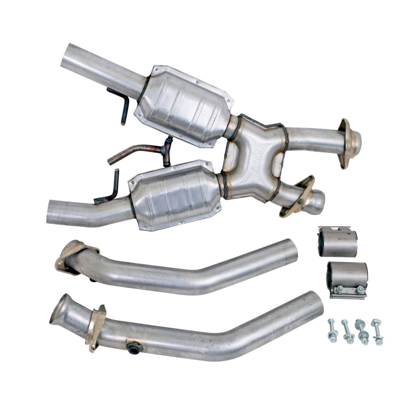 BBK 94-95 Mustang 5.0 High Flow X Pipe With Catalytic Converters - 2-1/2 1663