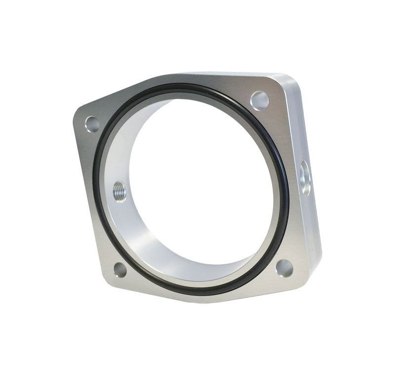 Torque Solution Throttle Body Spacer (Silver): 03-06 Nissan/Infinti VQ35DE TS-TBS-024