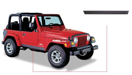 Bushwacker 97-06 Jeep Wrangler Trail Armor Side Rocker Panels - Black 14002