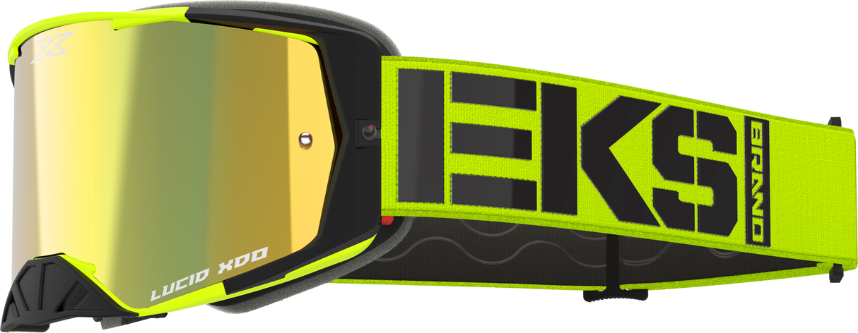 EKS BRAND Lucid Caliber Goggle Flo Yellow Gold Mirror Lens 067-12040