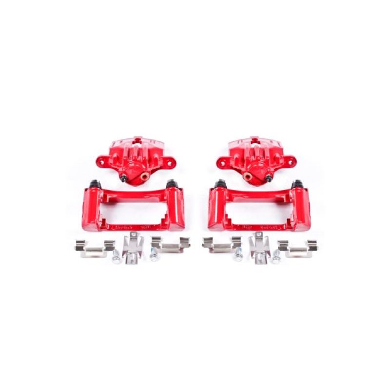 Power Stop 98-02 Chevrolet Camaro Rear Red Calipers w/Brackets - Pair S4696
