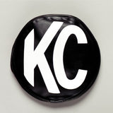 KC HiLiTES 6in. Round Soft Cover (Pair) - Black w/Yellow KC Logo 5102