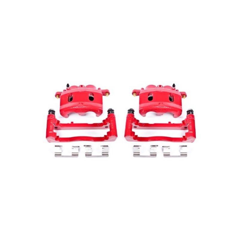 Power Stop 07-08 Cadillac Escalade Front Red Calipers w/Brackets - Pair S4918