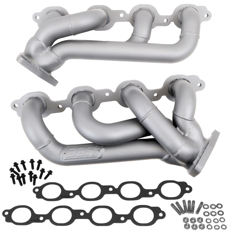 BBK 14-18 GM Truck 5.3/6.2 1 3/4in Shorty Tuned Length Headers - Titanium Ceramic 4047