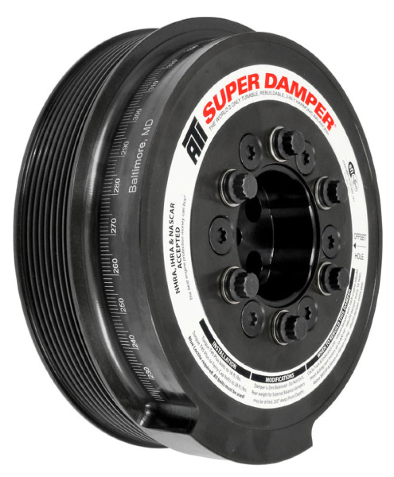 ATI Damper - 7.95in - Steel - 8 Grv - Ford 6.0 - Powerstroke - 03-07 - Ext Bal - 3 Ring - Diesel ATI918888