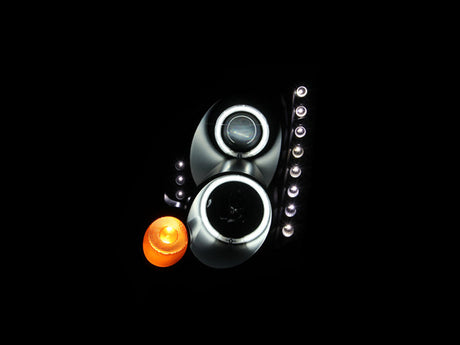 ANZO 2003-2007 Infiniti G35 Projector Headlights w/ Halo Black (CCFL) (HID Compatible) 121363