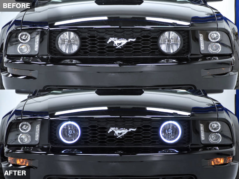 Raxiom 05-12 Ford Mustang GT LED Halo Fog Lights (Smoked) 49134