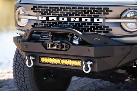 DV8 Offroad 2021+ Ford Bronco Modular Front Bumper Winch Capable w/ Auxiliary Light Mounts FBBR-02