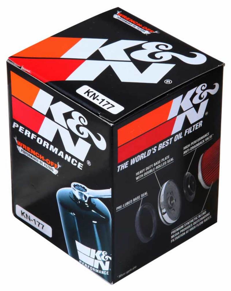 K&N Buell 2.563in OD x 2.969in H Oil Filter KN-177