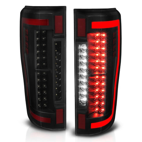 ANZO 2017+ Ford F-250 LED Taillights - Black/Smoke 311288