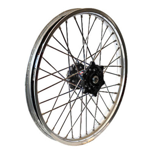 DUBYA Rear Wheel 2.15 X 19 Black Hub Silver Rim 56-4067BS