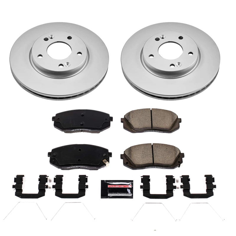 Power Stop 2022 Hyundai Kona Front Z17 Coated Brake Kit CRK9007