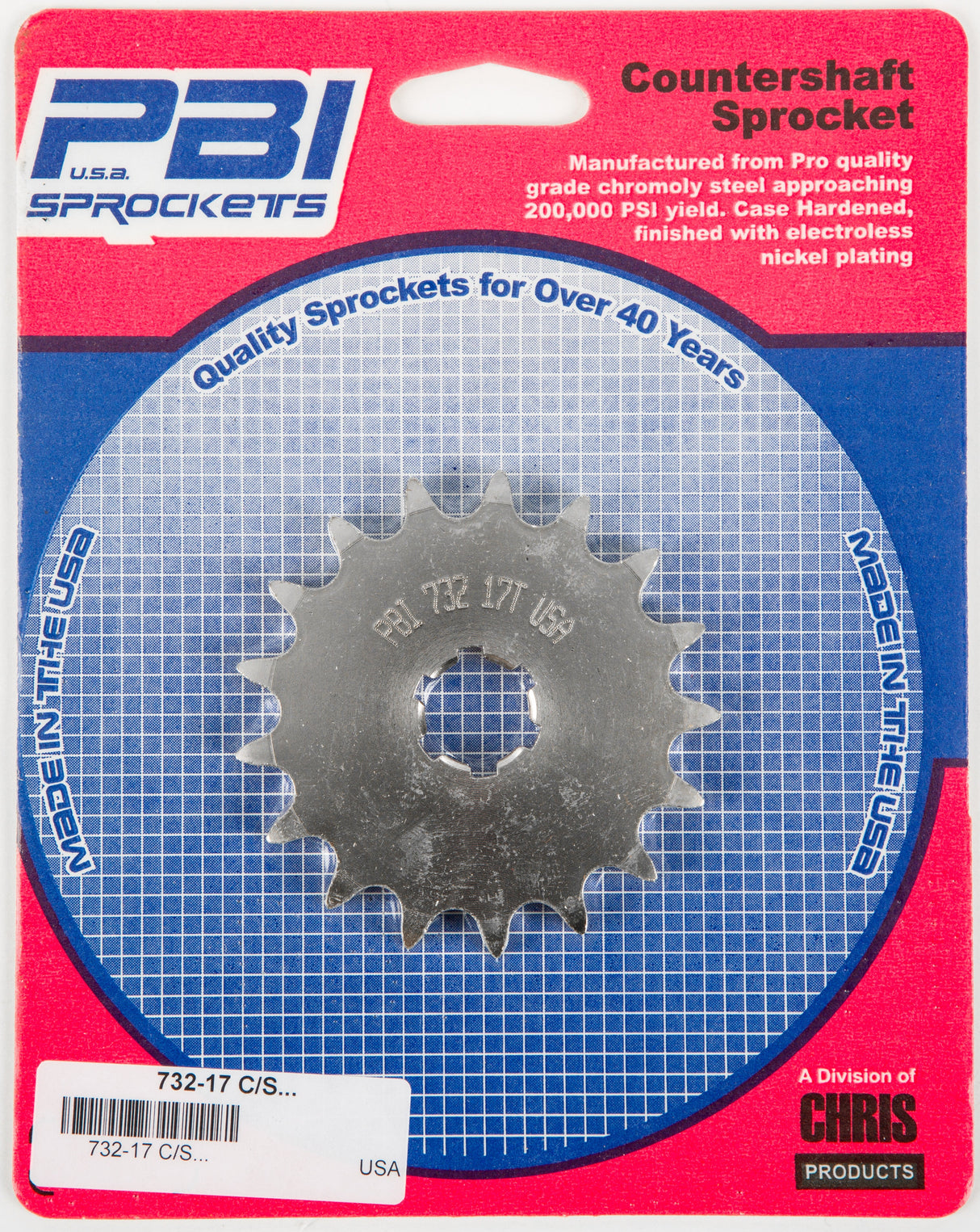 PBIFront Cs Sprocket Steel 17t-428 Kaw/Suz/Yam732-17