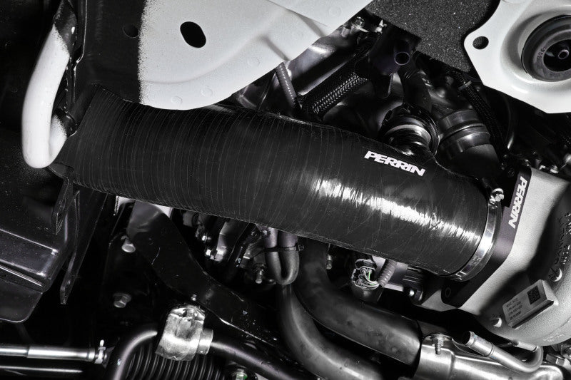 Perrin 2022+ Subaru WRX Black 3in Turbo Inlet Hose w/ Nozzle PSP-INT-425BK
