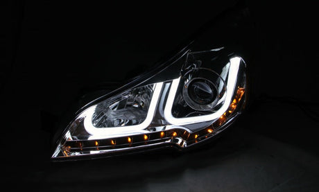 ANZO 2010-2014 Subaru Outback Projector Headlights w/ U-Bar Black 111285