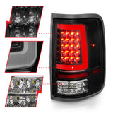ANZO 2004-2006 Ford F-150 LED Tail Lights w/ Light Bar Black Housing Clear Lens 311342