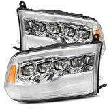 AlphaRex 09-18 Dodge Ram 1500HD NOVA LED Projector Headlights Plank Style Design Chrome w/DRL 880591
