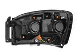 AlphaRex 06-08 Dodge Ram 1500HD PRO-Series Proj Headlights Plank Style Alpha Black w/Seq Signal/DRL 880530