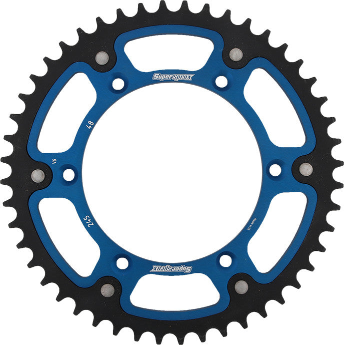 SUPERSPROX Rear Stealth Sprocket Alu/Stl 48t-520 Blu Yam RST-245-48-BLU