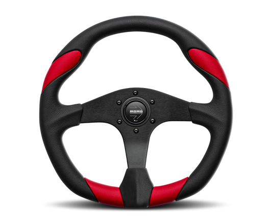 Momo Quark Steering Wheel 350 mm - Black Poly/Black Spokes QRK35BK0R