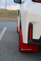 Rally Armor 2023 Toyota GR Corolla Red UR Mud Flap w/ White Logo MF89-UR-RD-WH