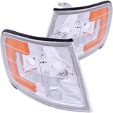 ANZO Corner Lights 1994-1997 Honda Accord Euro Corner Lights Chrome w/ Amber Reflector 521028