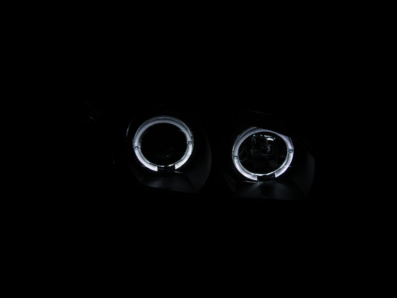 ANZO 2000-2004 Infiniti I30 Projector Headlights w/ Halo Black 121077