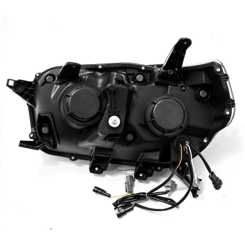 AlphaRex 10-13 Toyota 4Runner LUXX LED Proj Headlights Plank Style Alpha Black w/Seq Signal/DRL 880756