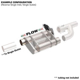 QTP 3in Weld-On 304SS Reverse Screamer Muffler w/Bolt-On QTEC Electric Cutout 13301C