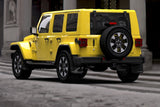 Rally Armor 18-22 Jeep JL Wrangler Black UR Mud Flap w/ White Logo MF54-UR-BLK/WH