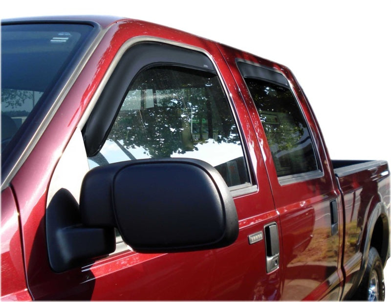 AVS 99-16 Ford F-250 Supercrew Ventvisor In-Channel Front & Rear Window Deflectors 4pc - Smoke 194953
