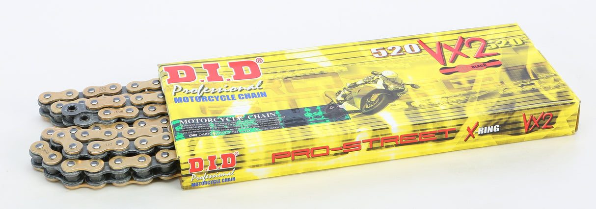 D.I.D Pro-Street 520vx2g-108l Vx-Ring Chain Gold 520VX2G-108L