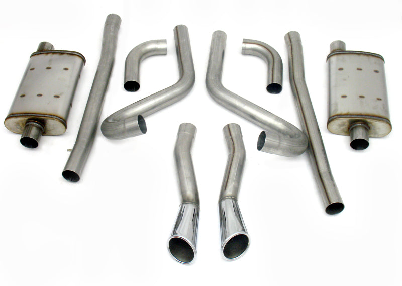 JBA 65-66 Ford Mustang 260-428 409SS Dual Through Rear Valance Header Back Exhaust 40-2653